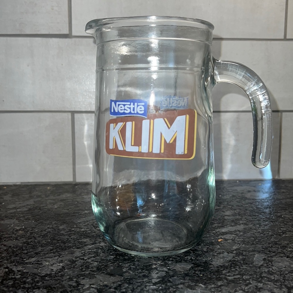 Vintage Nestle Klim glass pitcher Excellent condition no chips. Old give away i…